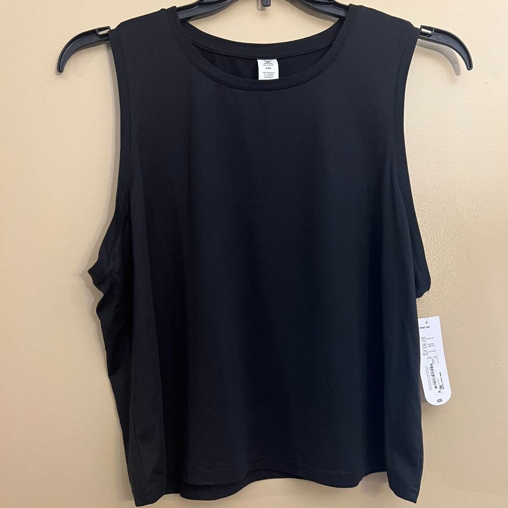 Xersion Women High Neck activewear Tank top, Black, Size XXL
